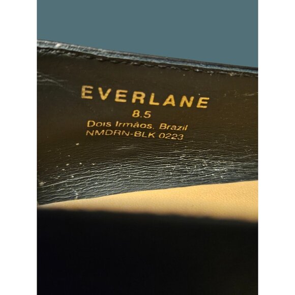 Everlane The Modern Loafer Minimalist Quiet Luxury Leather Black Shoes Women 8.5 - Picture 9 of 10